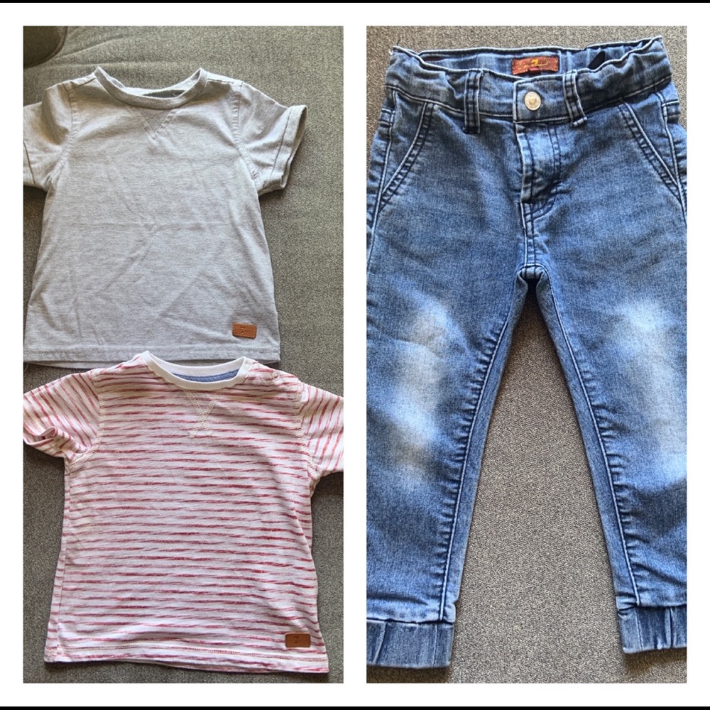 Toddler boy jean with 2 shirts